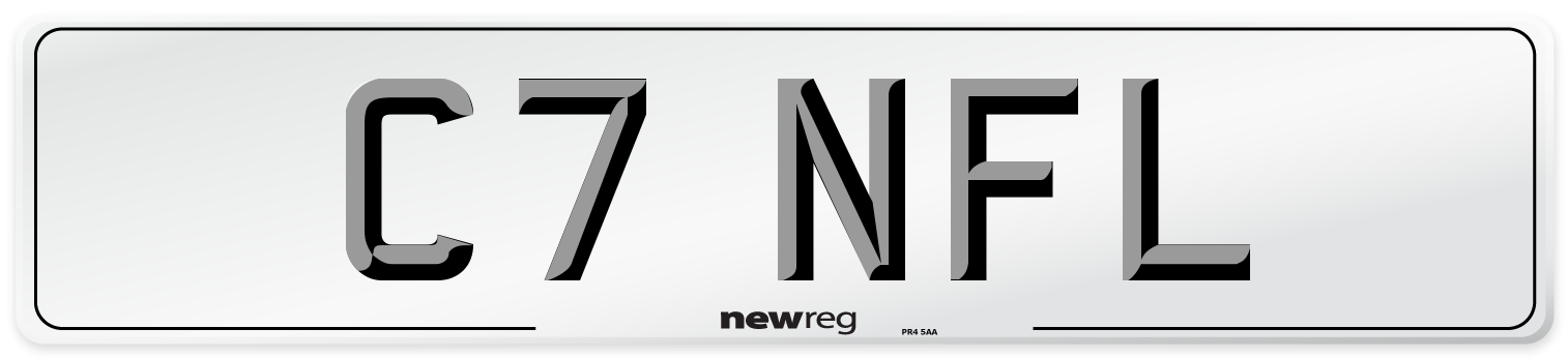 C7 NFL Number Plate from New Reg